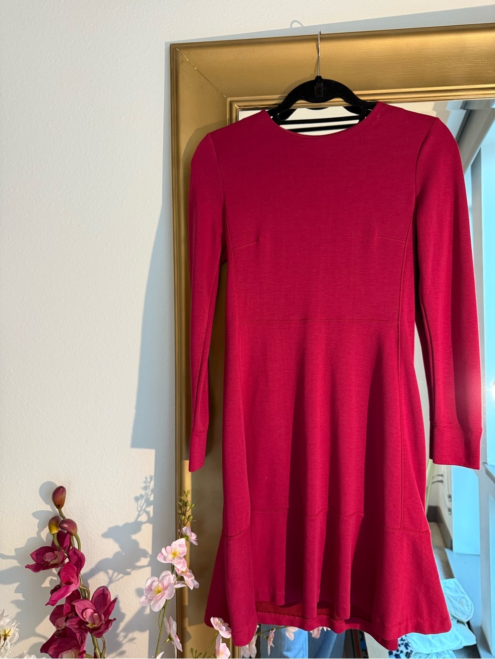 Women’s Long Sleeve Dress - Berry